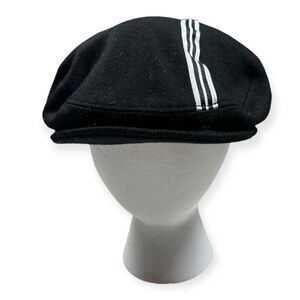 Obermeyer Wool Cabbie Earflaps Newsboys Hat Wool Blend Size Small Black‎